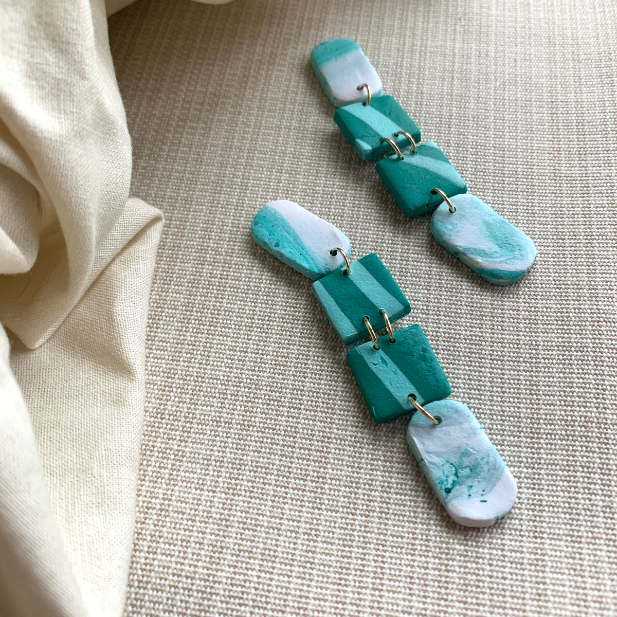 WBCC Polymer Clay Earrings Emile Water Bear Clay Co.