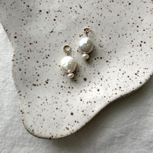 Load image into Gallery viewer, dainty pearl charms (hoops not included)