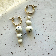 Load image into Gallery viewer, dalmatian jade charms (hoops not included)