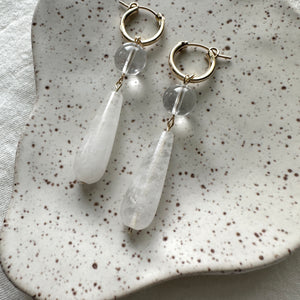 quartz charms (hoops not included)