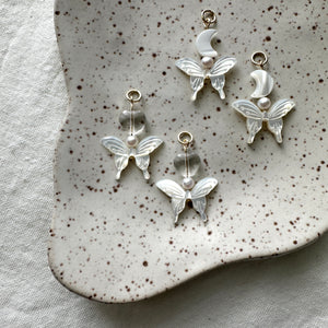 mother of pearl butterfly charms (hoops not included)