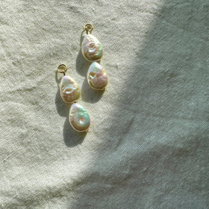 pearl teardrop charms (hoops not included)