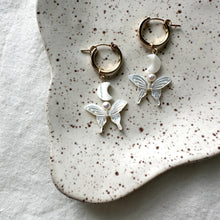 Load image into Gallery viewer, mother of pearl butterfly charms (hoops not included)