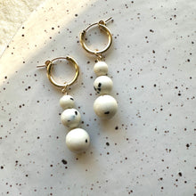 Load image into Gallery viewer, dalmatian jade charms (hoops not included)