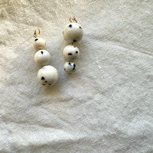 Load image into Gallery viewer, dalmatian jade charms (hoops not included)