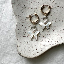 Load image into Gallery viewer, mother of pearl butterfly charms (hoops not included)