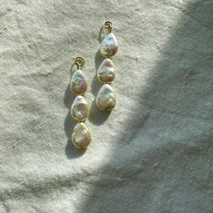 pearl teardrop charms (hoops not included)