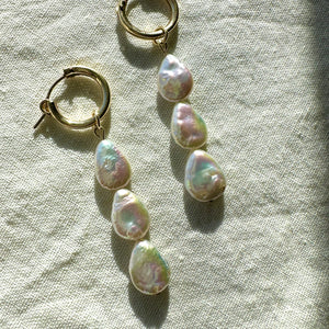 pearl teardrop charms (hoops not included)