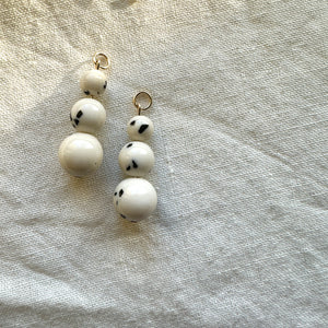 dalmatian jade charms (hoops not included)