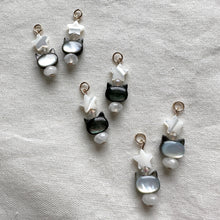 Load image into Gallery viewer, moonstone cat charms (hoops not included)