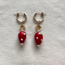 Load image into Gallery viewer, strawberry fields charms (hoops not included)