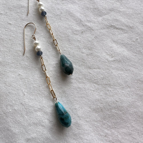 Apatite Tears (gold filled)
